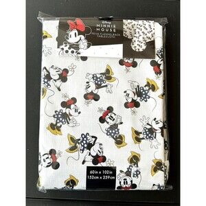 Disney Minnie Mouse 60x102 PEVA Flannel Back Indoor Outdoor Tablecloth Colorful